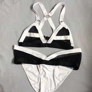 Black and white structured bra set- from Yandy.com